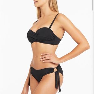 Sea Level Essentials Black Tie Side Regular Pant Bottom
BLACK / AU10/US6